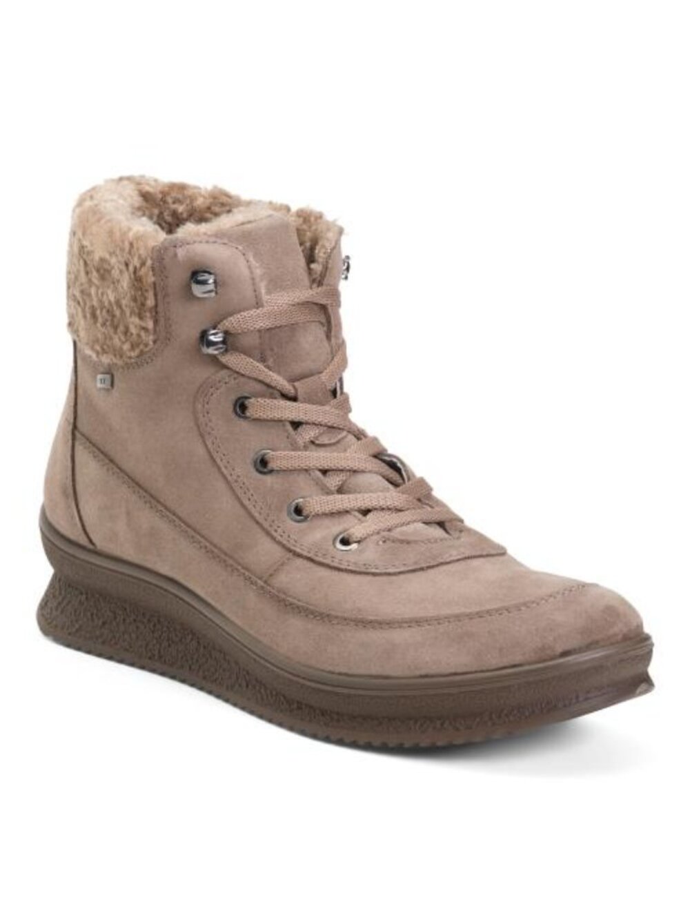 HUSH PUPPIES Made In Italy Suede Laced Up Booties